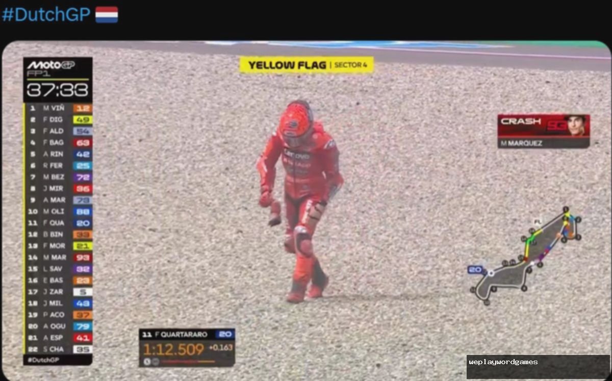 Hasil FP1 MotoGP Belanda 2025 – Marc Marquez bak Bukan Manusia, Kesialan Tak Ada di Kamus Si Alien